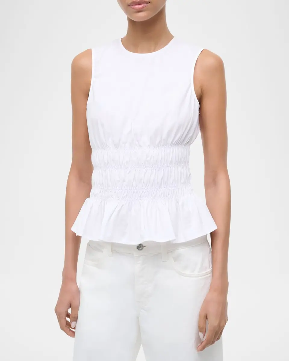 Staud Culver Sleeveless Peplum Top | Thumbnail 4 Staud Culver Sleeveless Peplum Top | Thumbnail 4