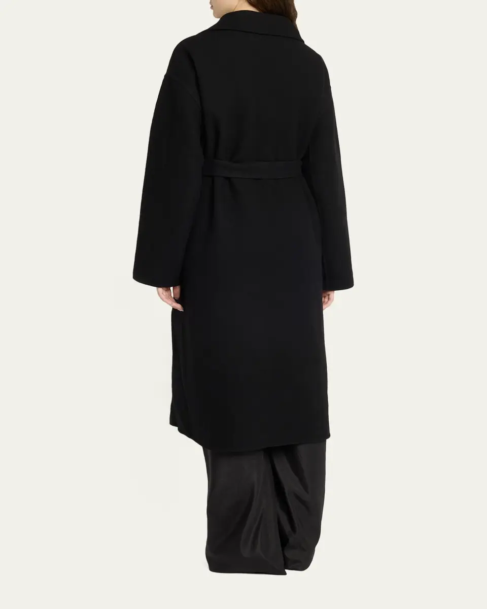 The Row Ciara Wool-Cashmere Belted Wrap Coat | Thumbnail 3 The Row Ciara Wool-Cashmere Belted Wrap Coat | Thumbnail 3