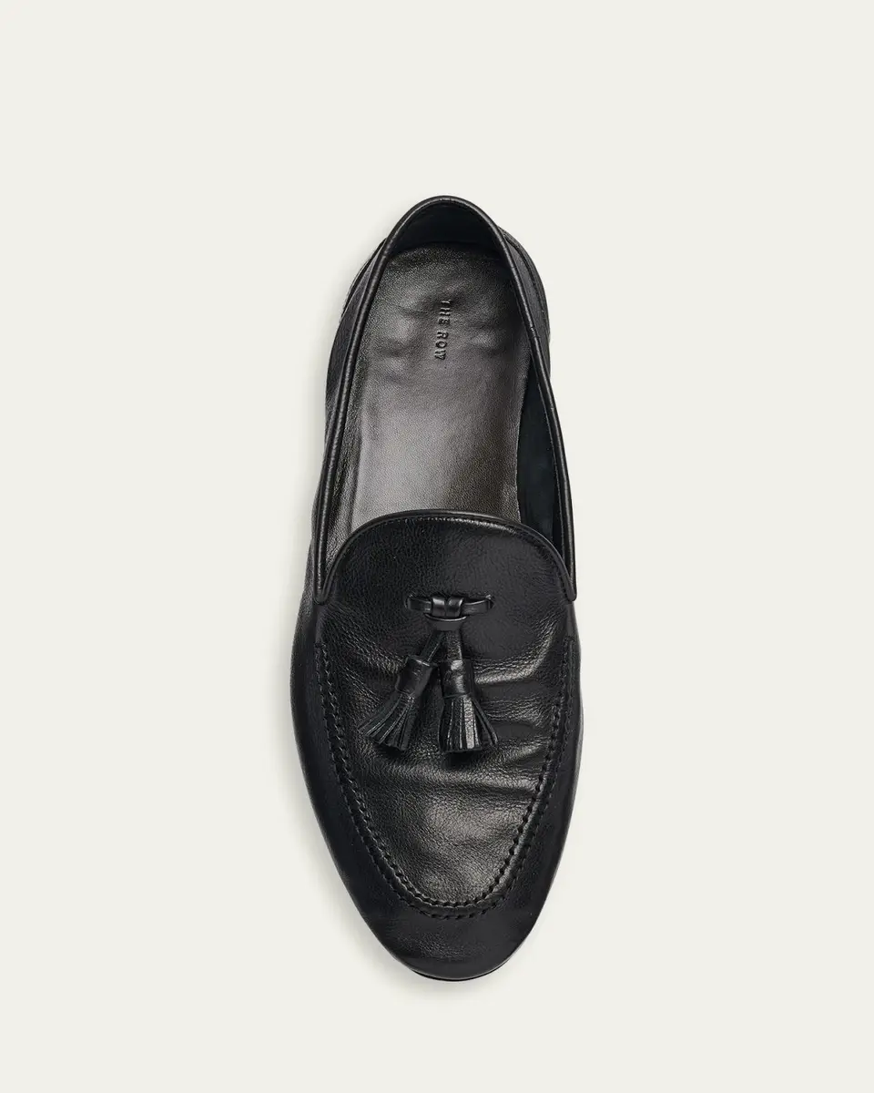 The Row Men's Caden Grained Leather Tassel Loafers | Thumbnail 3