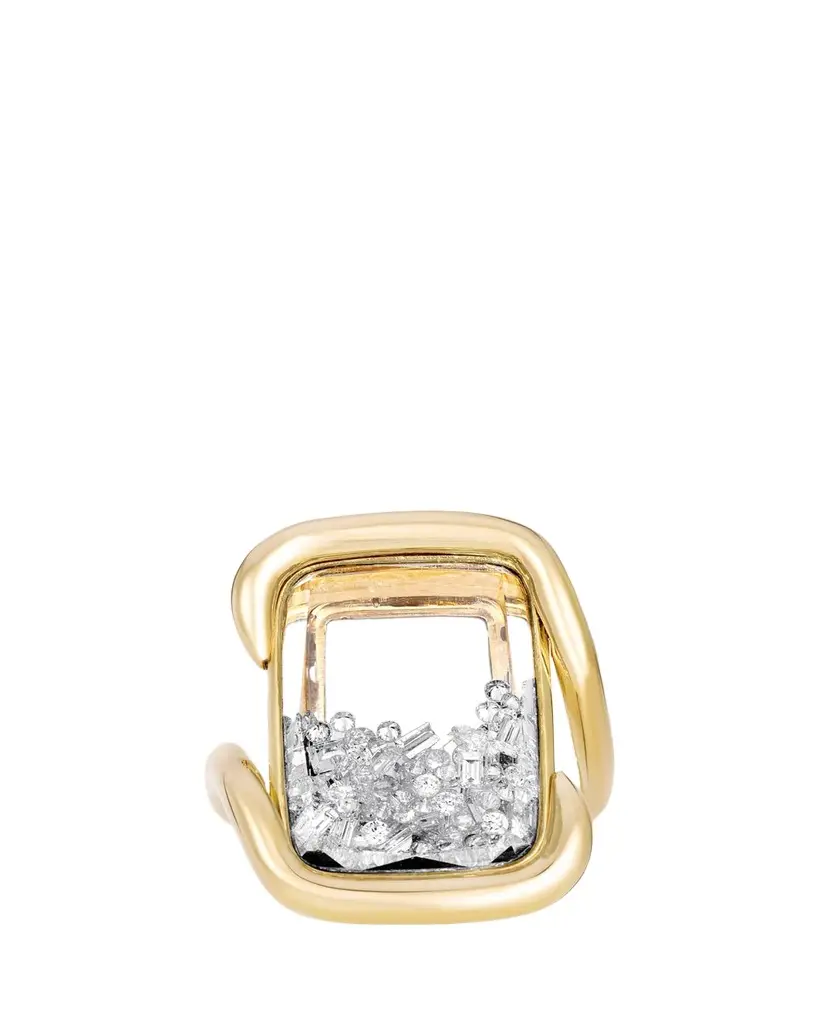MORITZ GLIK 18K Presa Cushion Ring with Diamonds | Image 1 MORITZ GLIK 18K Presa Cushion Ring with Diamonds | Image 1