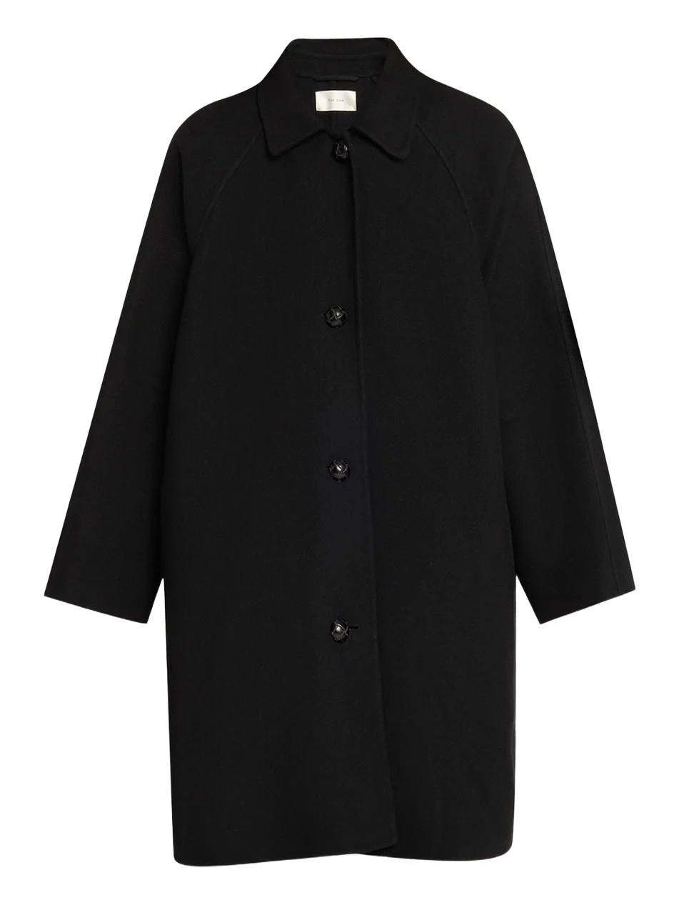 The Row Ina Wool-Cashmere Single-Breasted Car Coat