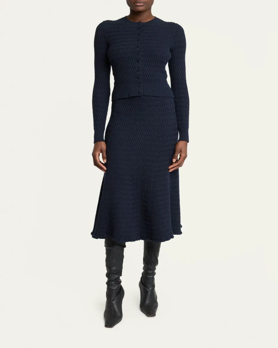 Proenza Schouler White Label Magnolia Knit Midi Skirt | Thumbnail 2