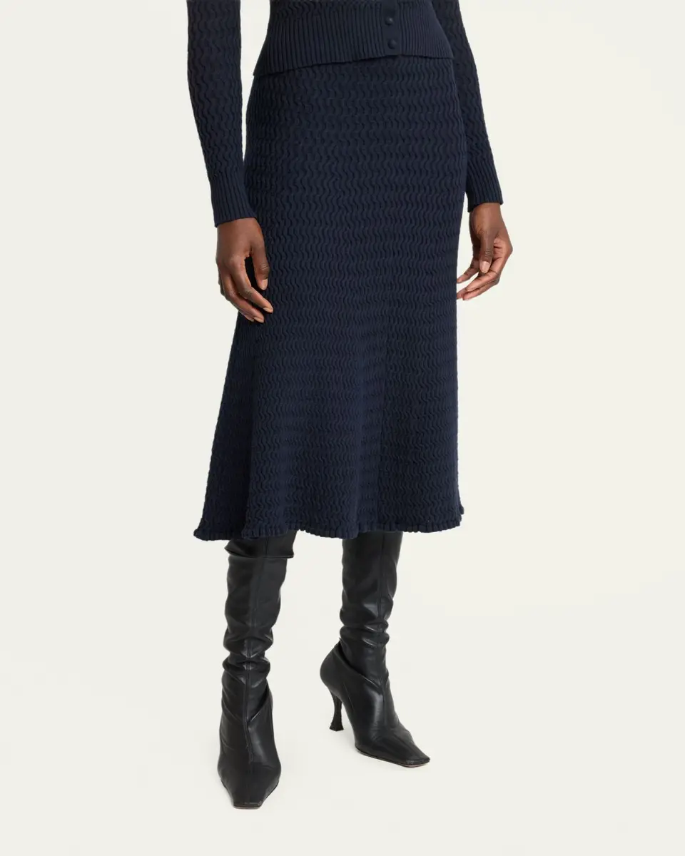 Proenza Schouler White Label Magnolia Knit Midi Skirt | Thumbnail 4