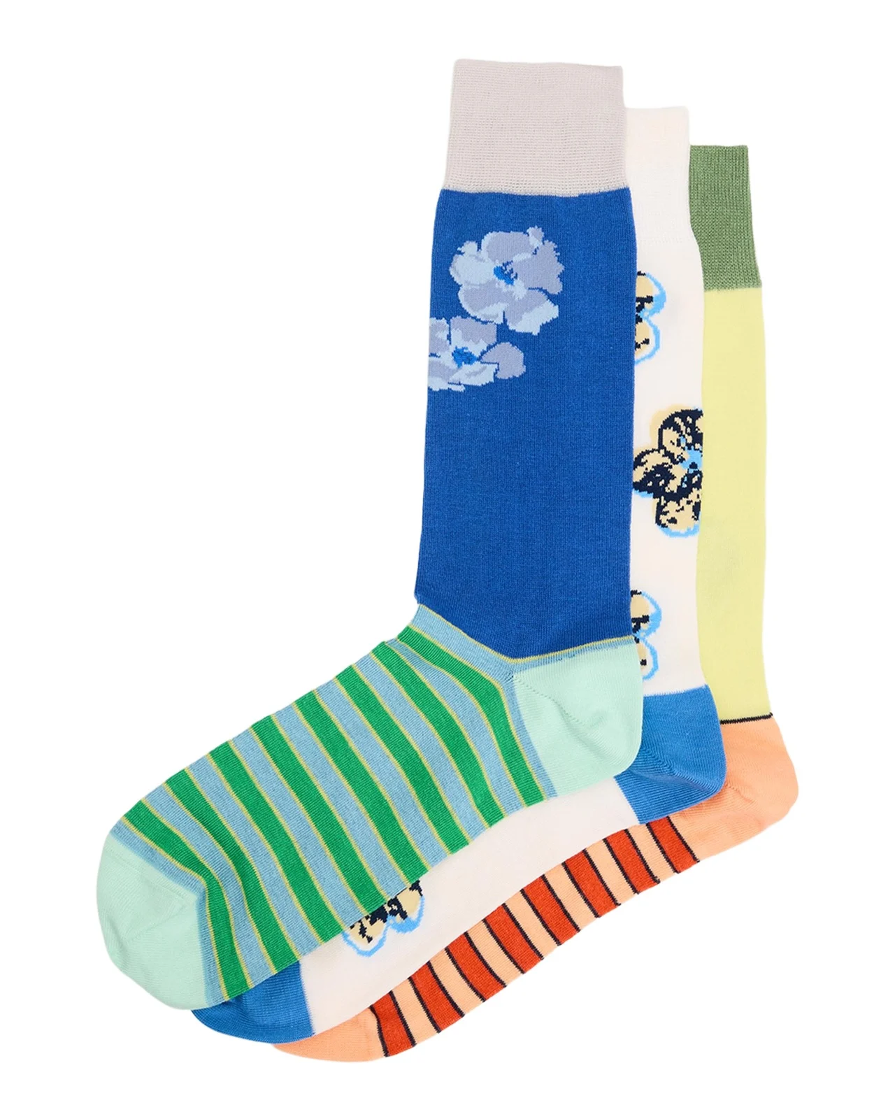 Paul Smith Men's Multi-Floral Variety 3-Pack Mid-Calf Socks