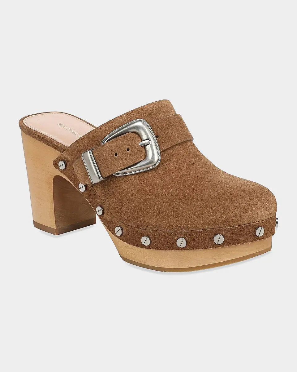 Veronica Beard Larken Suede Platform Clogs | Thumbnail 4