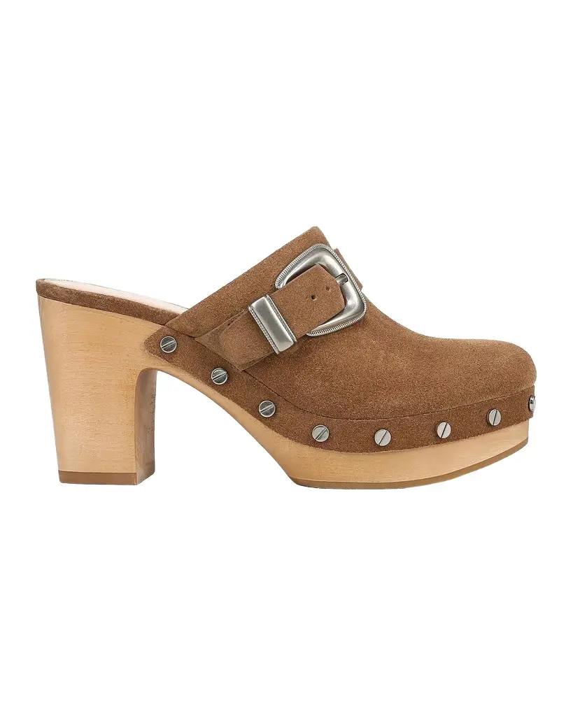 Veronica Beard Larken Suede Platform Clogs | Image 1 Veronica Beard Larken Suede Platform Clogs | Image 1