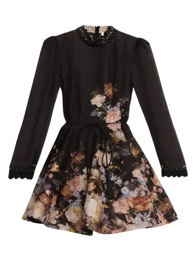Valiant Embellished Floral Mini Dress Valiant Embellished Floral Mini Dress