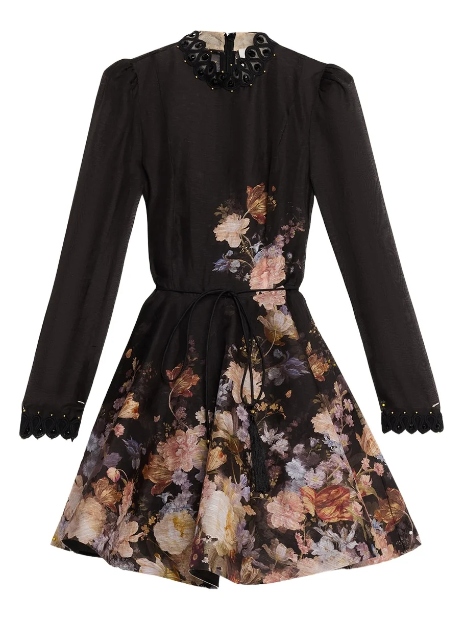 Valiant Embellished Floral Mini Dress Valiant Embellished Floral Mini Dress