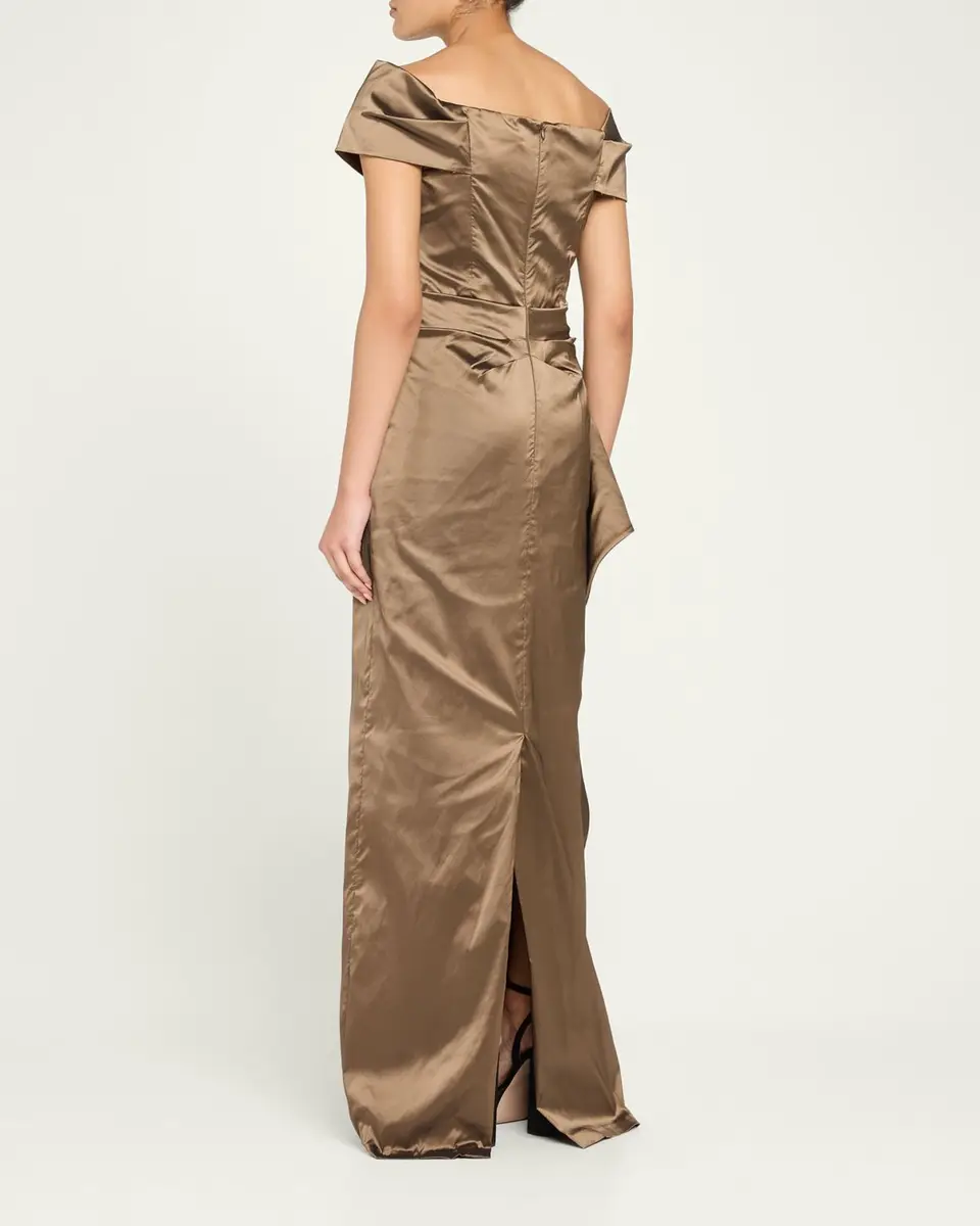 Rickie Freeman for Teri Jon Off-Shoulder Stretch Taffeta Column Gown | Thumbnail 3 Rickie Freeman for Teri Jon Off-Shoulder Stretch Taffeta Column Gown | Thumbnail 3