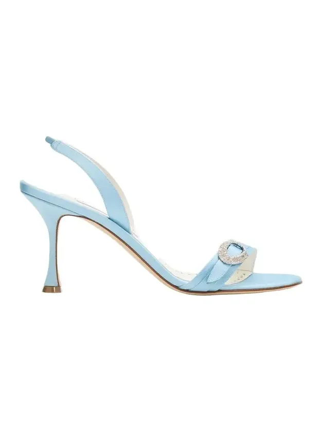 90mm Zutosan Satin Embellished Buckle Slingback Sandals 90mm Zutosan Satin Embellished Buckle Slingback Sandals