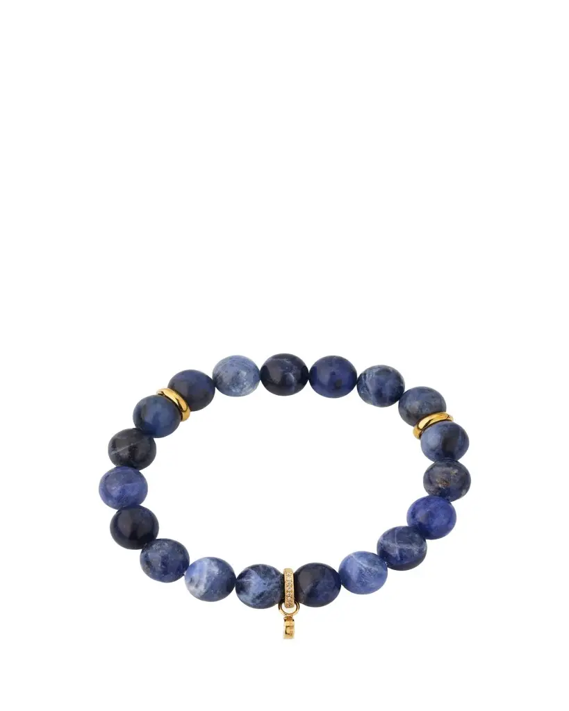 JIA JIA Uluwatu Sodalite 14K Gold Bar Crystal Bracelet