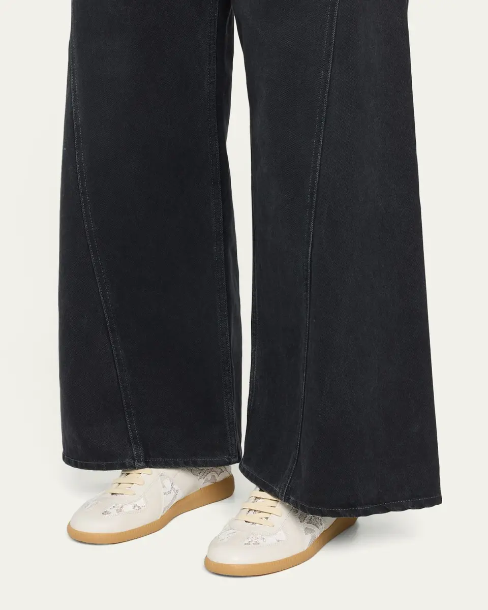 Maison Margiela Replica Lace and Leather Low-Top Sneakers | Thumbnail 2 Maison Margiela Replica Lace and Leather Low-Top Sneakers | Thumbnail 2
