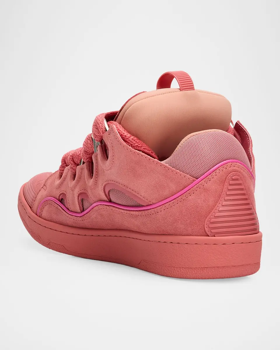 Lanvin Men's Curb Tonal Suede and Mesh Sneakers | Thumbnail 2 Lanvin Men's Curb Tonal Suede and Mesh Sneakers | Thumbnail 2