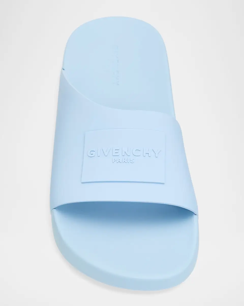 Givenchy Men's Label Asymmetric Slide Sandals | Thumbnail 4 Givenchy Men's Label Asymmetric Slide Sandals | Thumbnail 4