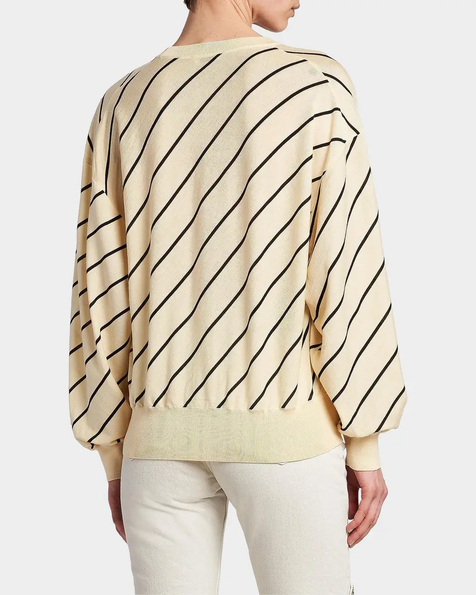 Versace Jeans Couture La Vacanza Bias Striped Wool Oversized Cardigan | Thumbnail 3 Versace Jeans Couture La Vacanza Bias Striped Wool Oversized Cardigan | Thumbnail 3
