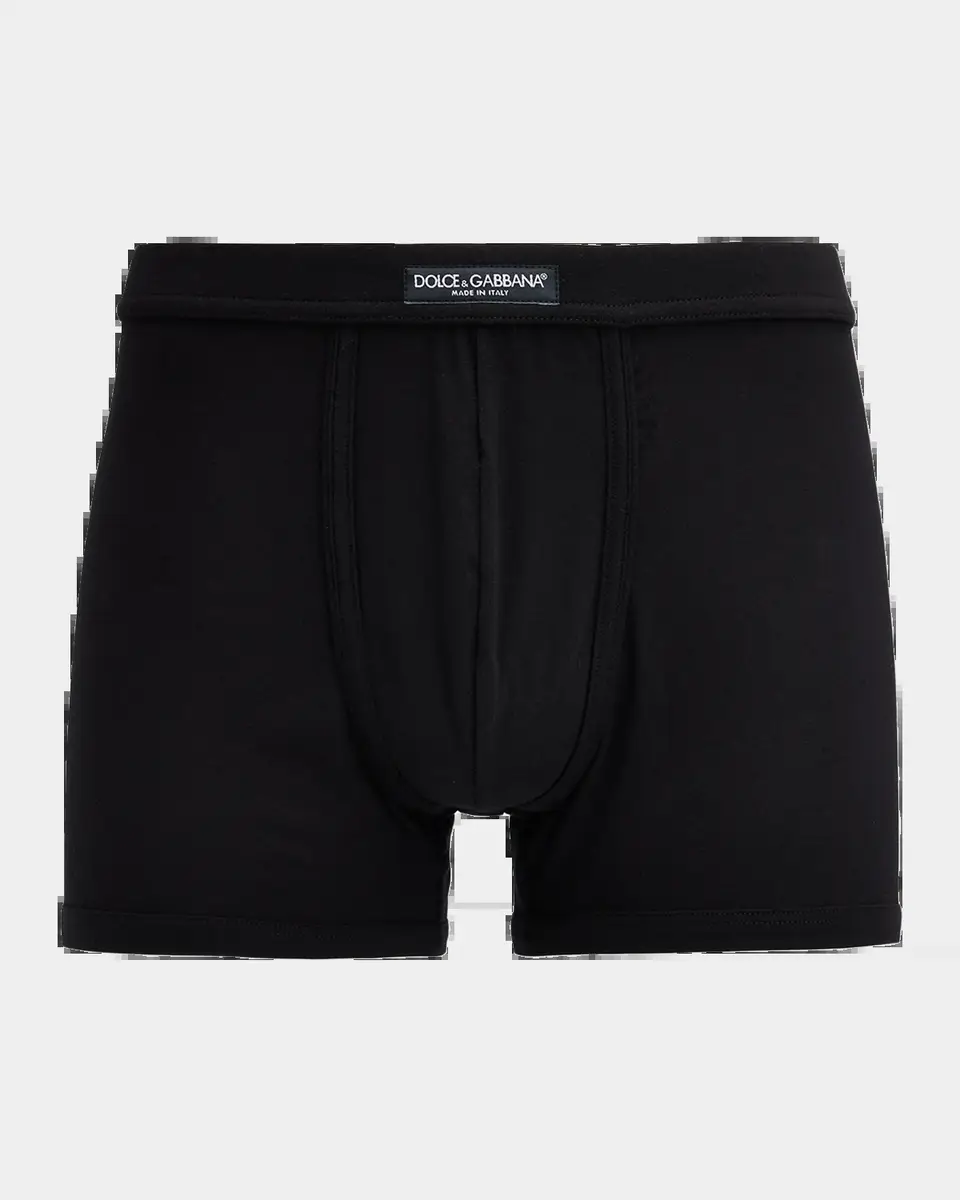 Dolce & Gabbana Men's Logo Label Stretch Jersey Boxer Briefs | Thumbnail 2 Dolce & Gabbana Men's Logo Label Stretch Jersey Boxer Briefs | Thumbnail 2