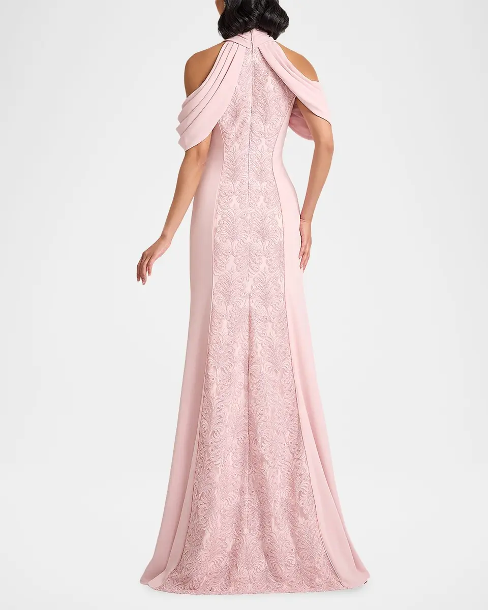 Tadashi Shoji Cold-Shoulder Corded Lace Gown | Thumbnail 3 Tadashi Shoji Cold-Shoulder Corded Lace Gown | Thumbnail 3