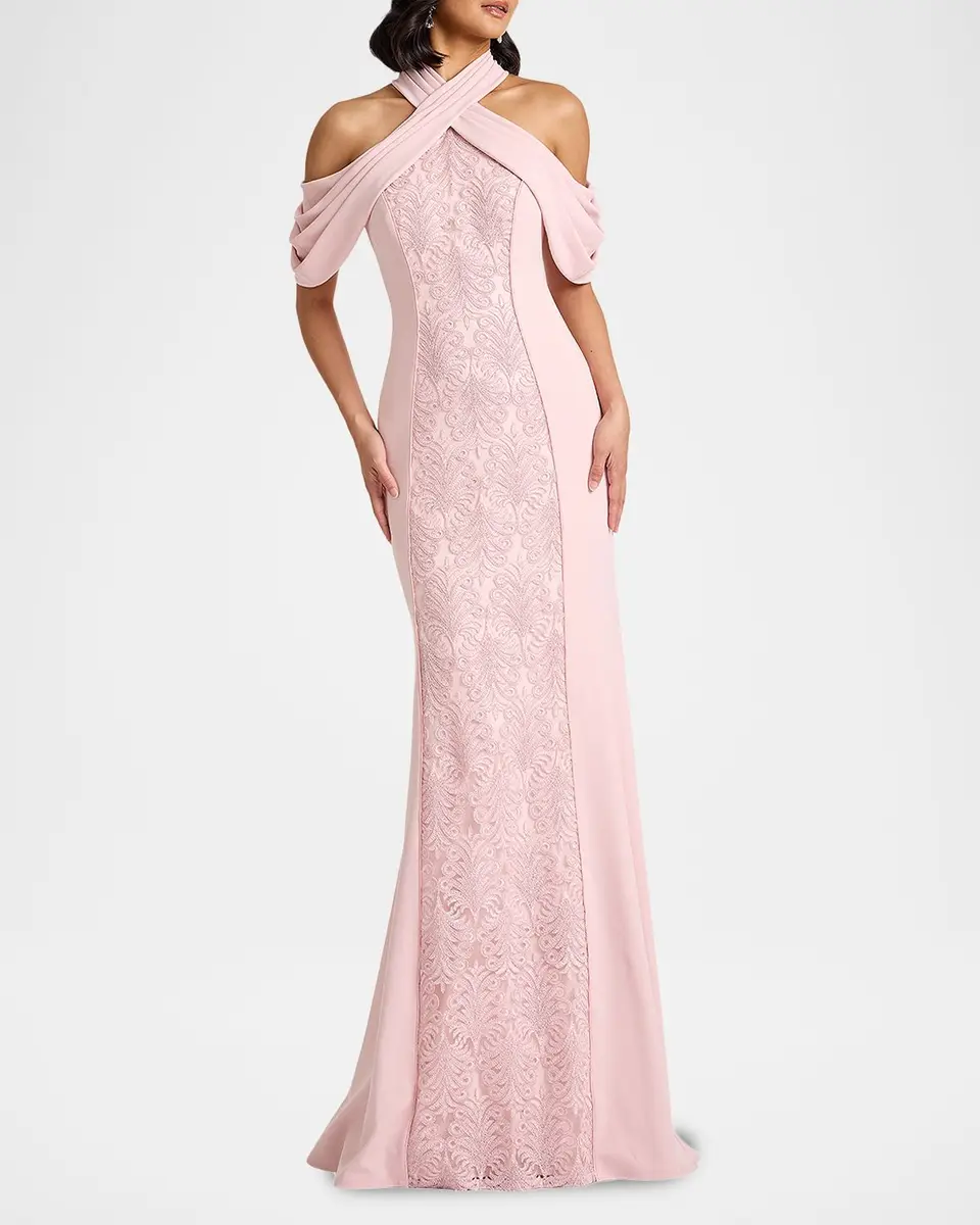 Tadashi Shoji Cold-Shoulder Corded Lace Gown | Thumbnail 4 Tadashi Shoji Cold-Shoulder Corded Lace Gown | Thumbnail 4