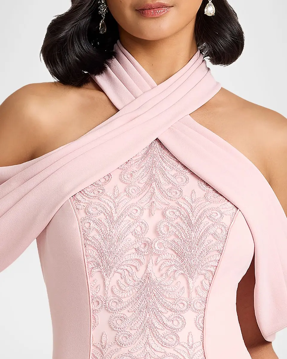 Tadashi Shoji Cold-Shoulder Corded Lace Gown | Thumbnail 5 Tadashi Shoji Cold-Shoulder Corded Lace Gown | Thumbnail 5