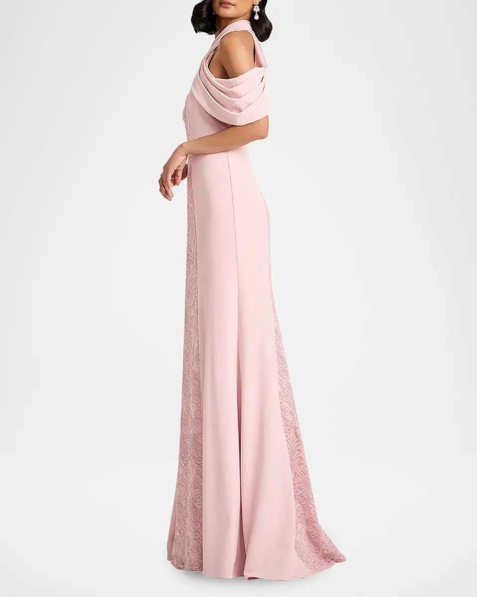 Tadashi Shoji Cold-Shoulder Corded Lace Gown | Thumbnail 6 Tadashi Shoji Cold-Shoulder Corded Lace Gown | Thumbnail 6