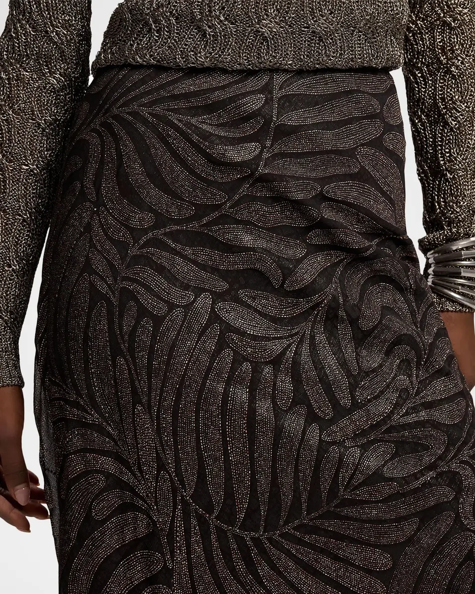 Ralph Lauren Collection Masina Foiled Crinkle Chiffon Skirt | Thumbnail 5 Ralph Lauren Collection Masina Foiled Crinkle Chiffon Skirt | Thumbnail 5
