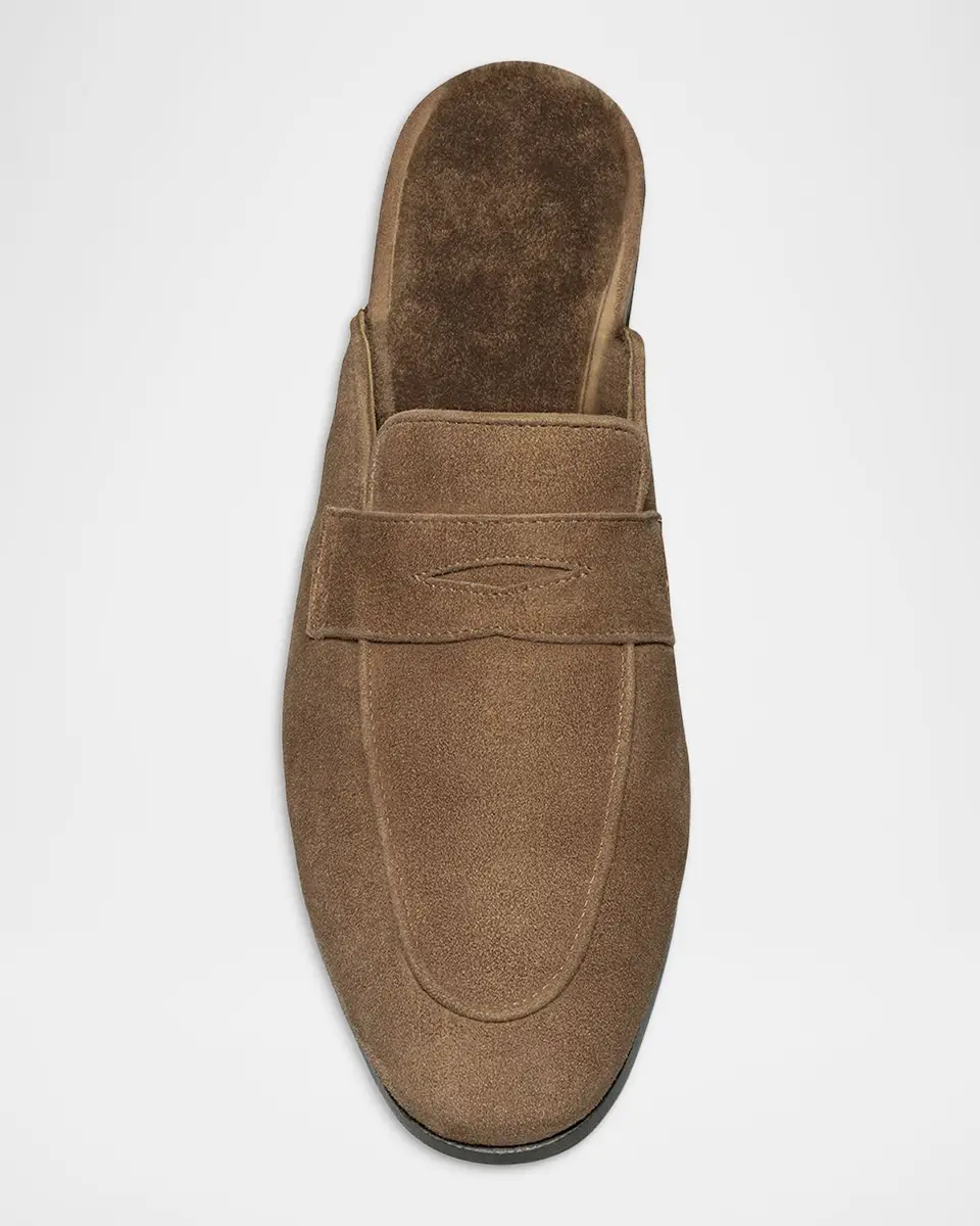 Bougeotte Fandango Suede Shearling-Lined Loafer Mules | Thumbnail 3 Bougeotte Fandango Suede Shearling-Lined Loafer Mules | Thumbnail 3