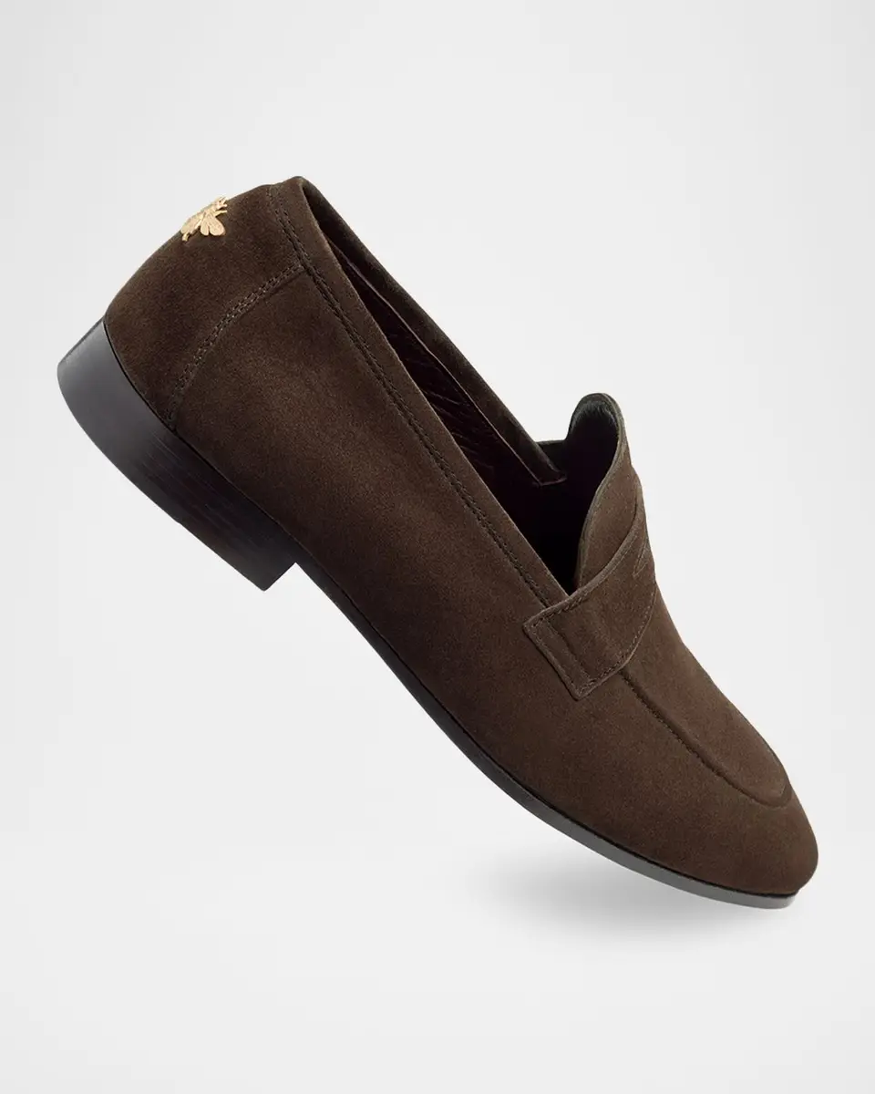 Bougeotte Suede Penny Loafers | Thumbnail 5 Bougeotte Suede Penny Loafers | Thumbnail 5