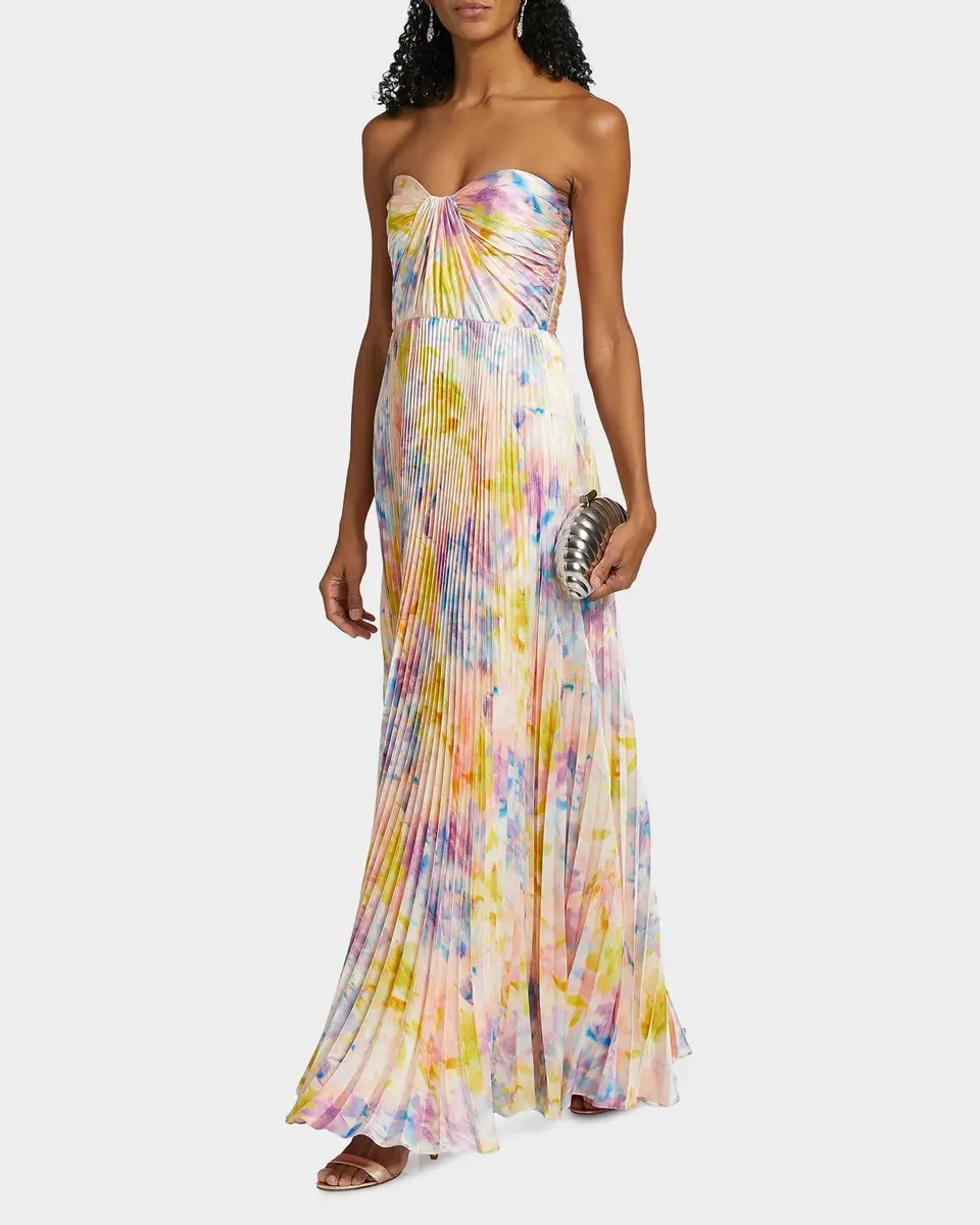 As It May Naomi Abstract Print Satin Strapless Gown | Thumbnail 2 As It May Naomi Abstract Print Satin Strapless Gown | Thumbnail 2