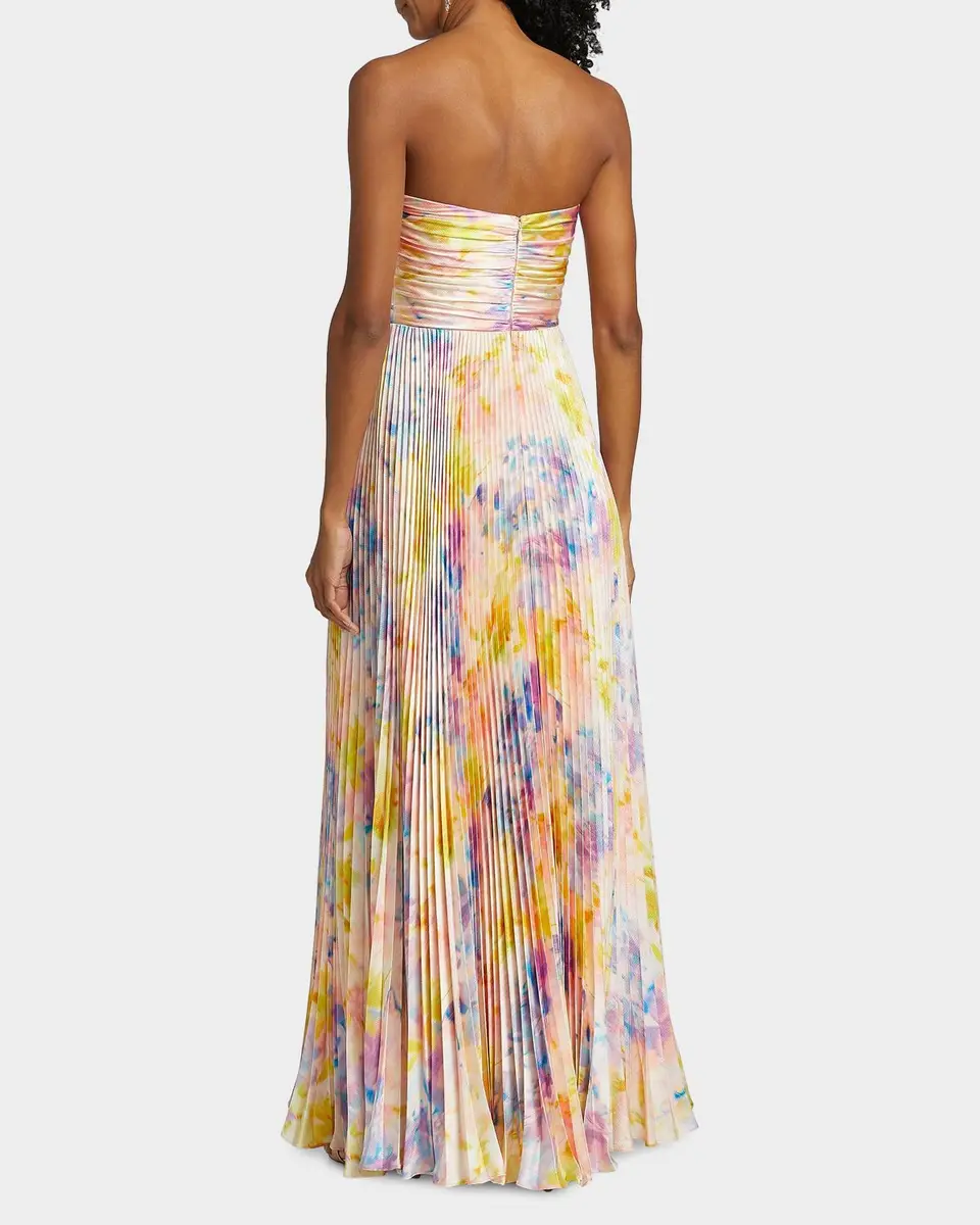 As It May Naomi Abstract Print Satin Strapless Gown | Thumbnail 3 As It May Naomi Abstract Print Satin Strapless Gown | Thumbnail 3