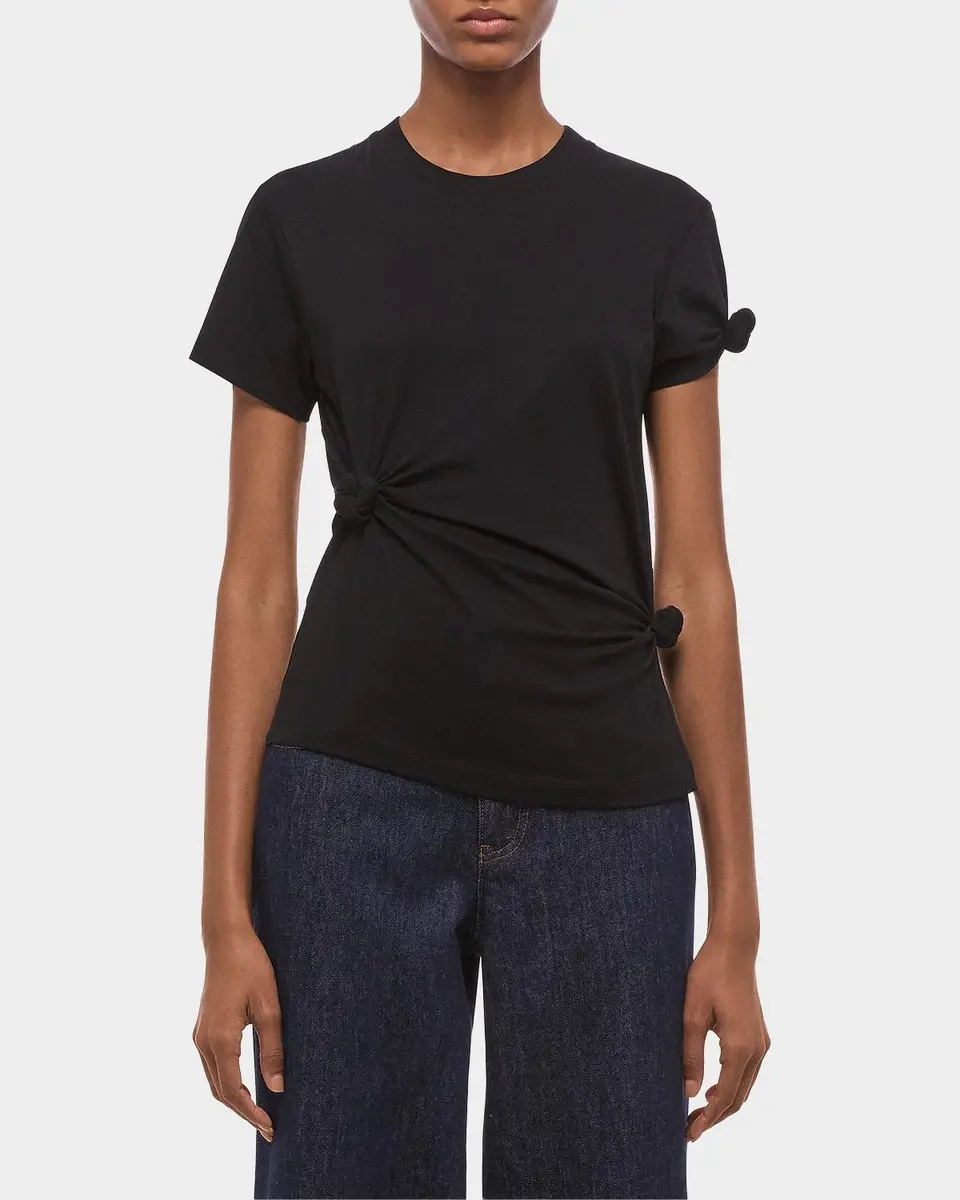 Helmut Lang Asymmetric Knotted Baby Tee | Thumbnail 4 Helmut Lang Asymmetric Knotted Baby Tee | Thumbnail 4