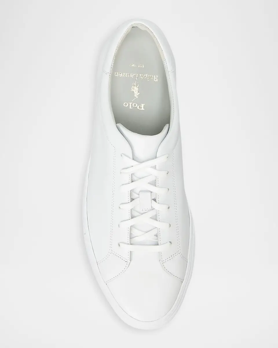 Polo Ralph Lauren Men's Jermain II Leather Low-Top Sneakers | Thumbnail 3