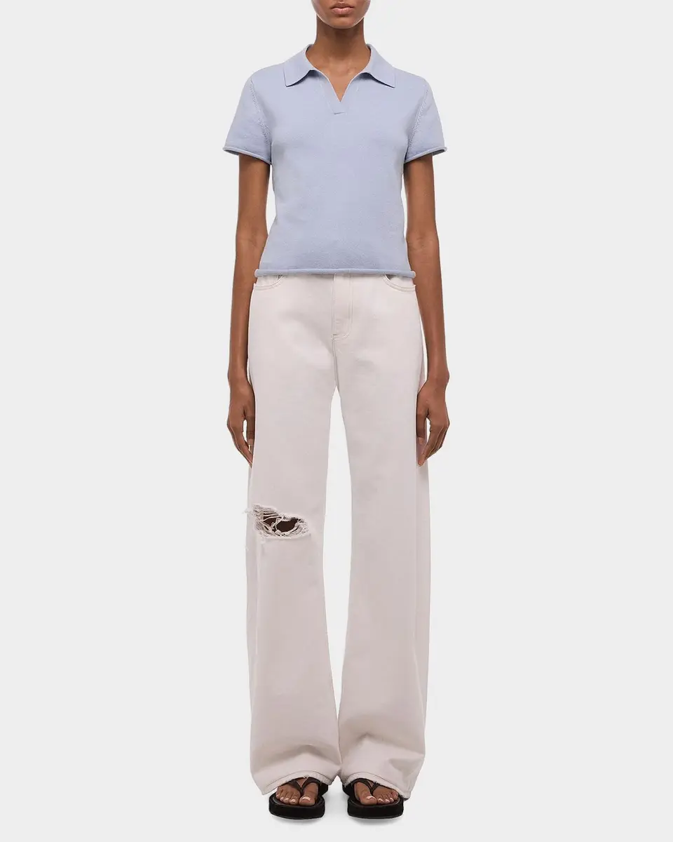 Helmut Lang Short-Sleeve Shrunken Polo Shirt | Thumbnail 2 Helmut Lang Short-Sleeve Shrunken Polo Shirt | Thumbnail 2