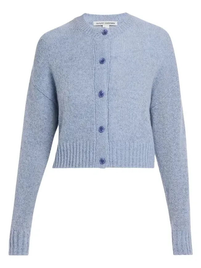 Autumn Cashmere Boxy Merino Wool-Cashmere Knit Cardigan