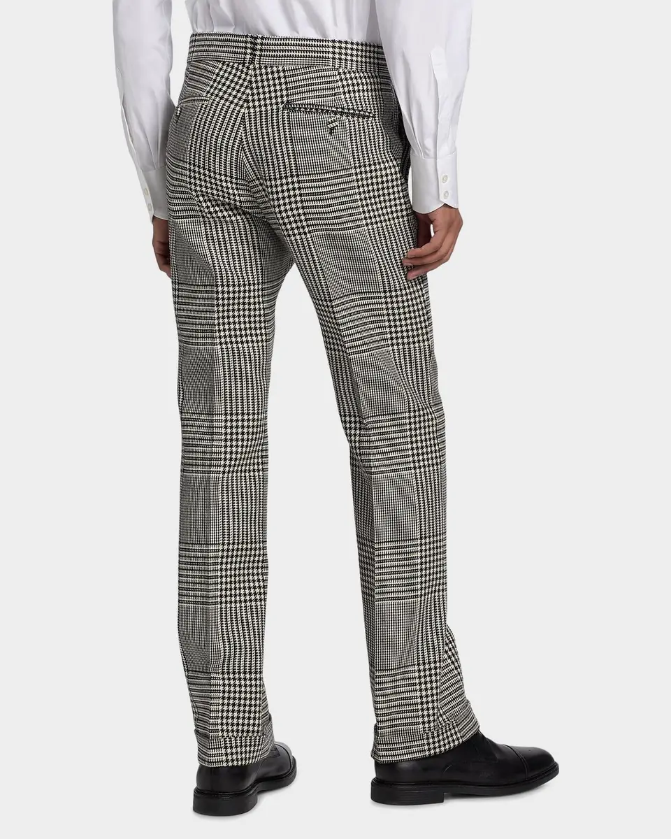 Tom Ford Men's Master Prince of Wales Wool Trousers | Thumbnail 2 Tom Ford Men's Master Prince of Wales Wool Trousers | Thumbnail 2