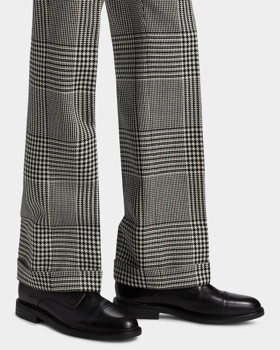 Tom Ford Men's Master Prince of Wales Wool Trousers | Thumbnail 4 Tom Ford Men's Master Prince of Wales Wool Trousers | Thumbnail 4
