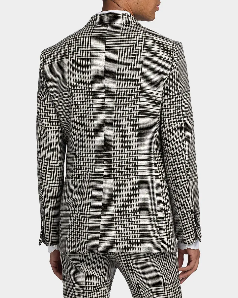 Tom Ford Men's Master Prince of Wales Wool Jacket | Thumbnail 2 Tom Ford Men's Master Prince of Wales Wool Jacket | Thumbnail 2