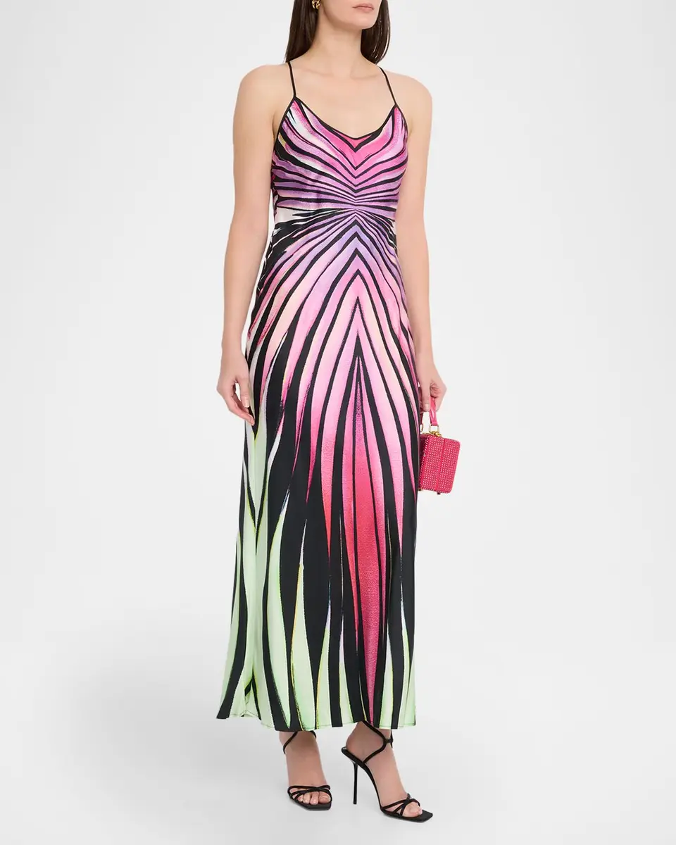 Roberto Cavalli Ray of Paradise Silk Backless Slip Dress | Thumbnail 4