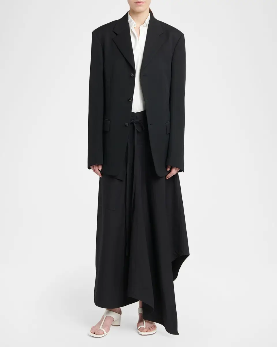 Bottega Veneta Asymmetric Cotton Toile Maxi Skirt | Thumbnail 2 Bottega Veneta Asymmetric Cotton Toile Maxi Skirt | Thumbnail 2