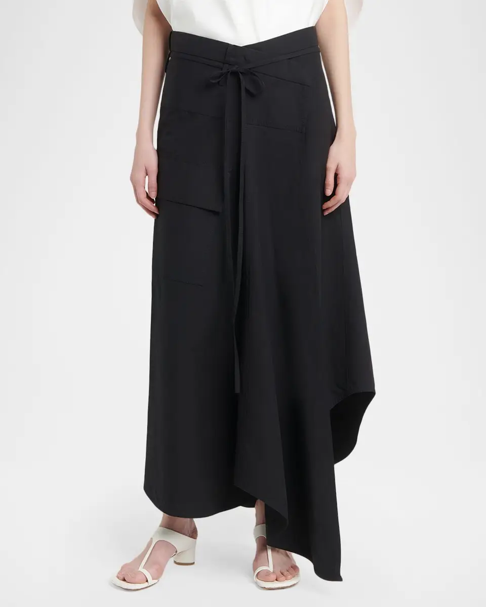 Bottega Veneta Asymmetric Cotton Toile Maxi Skirt | Thumbnail 4 Bottega Veneta Asymmetric Cotton Toile Maxi Skirt | Thumbnail 4