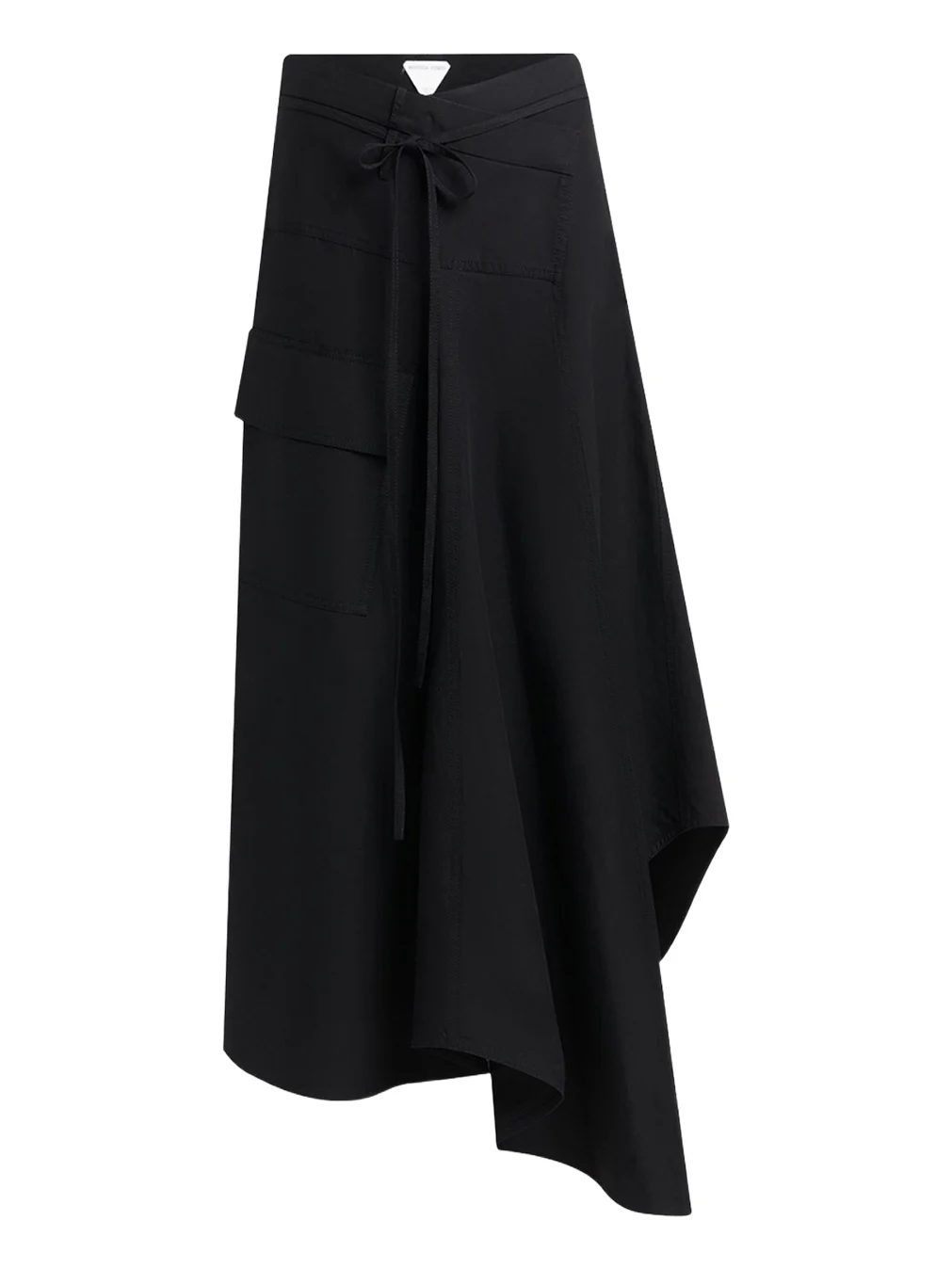 Asymmetric Cotton Toile Maxi Skirt
