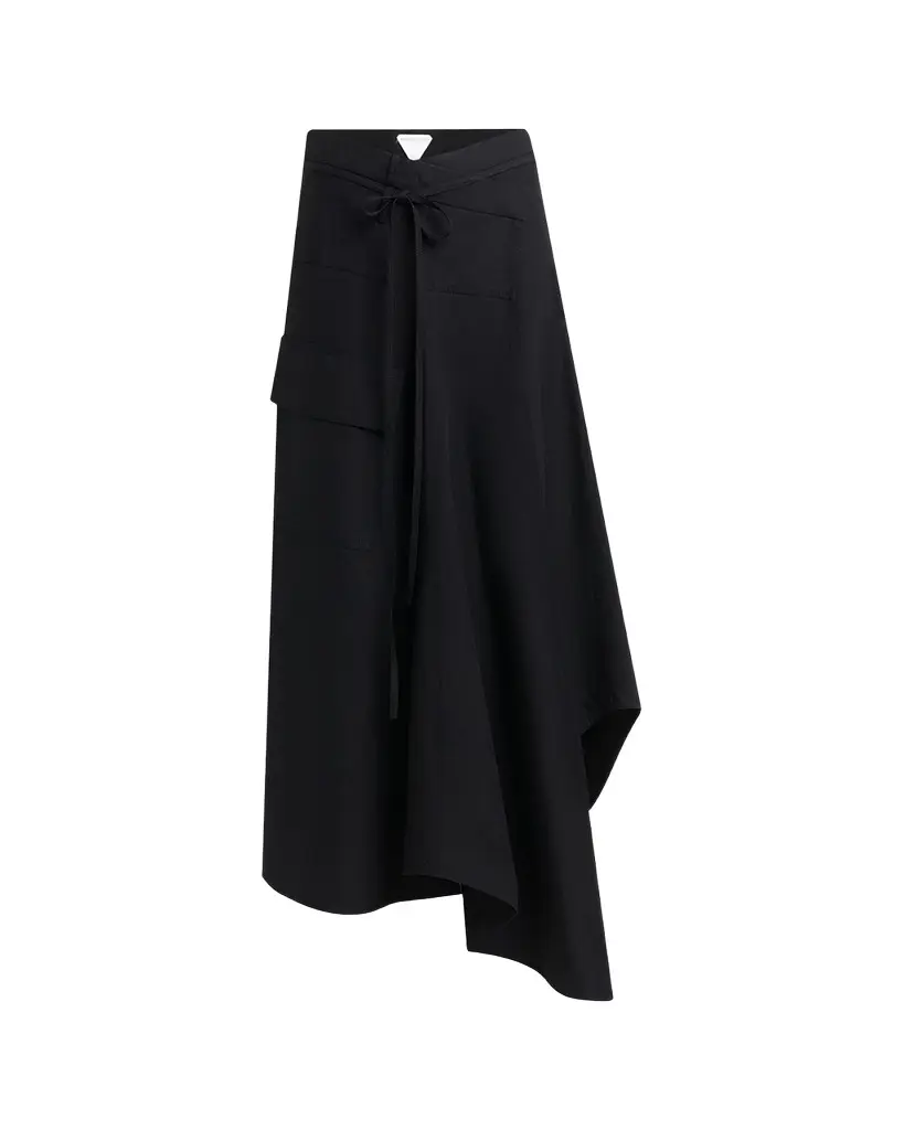Bottega Veneta Asymmetric Cotton Toile Maxi Skirt | Image 1 Bottega Veneta Asymmetric Cotton Toile Maxi Skirt | Image 1
