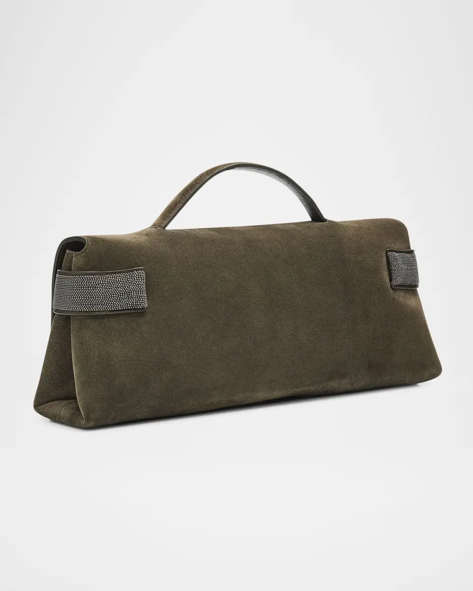 Brunello Cucinelli Essence Suede Top-Handle Bag | Thumbnail 2