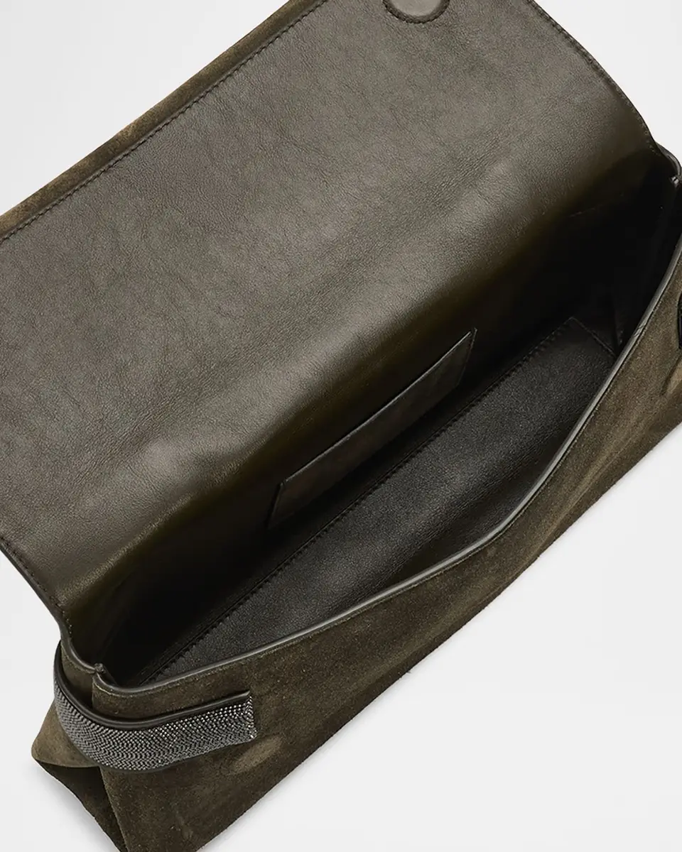 Brunello Cucinelli Essence Suede Top-Handle Bag | Thumbnail 3
