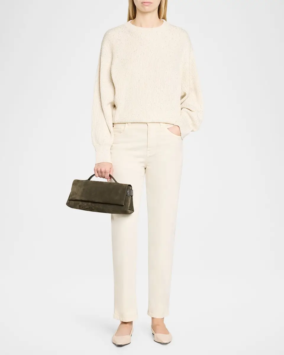 Brunello Cucinelli Essence Suede Top-Handle Bag | Thumbnail 4