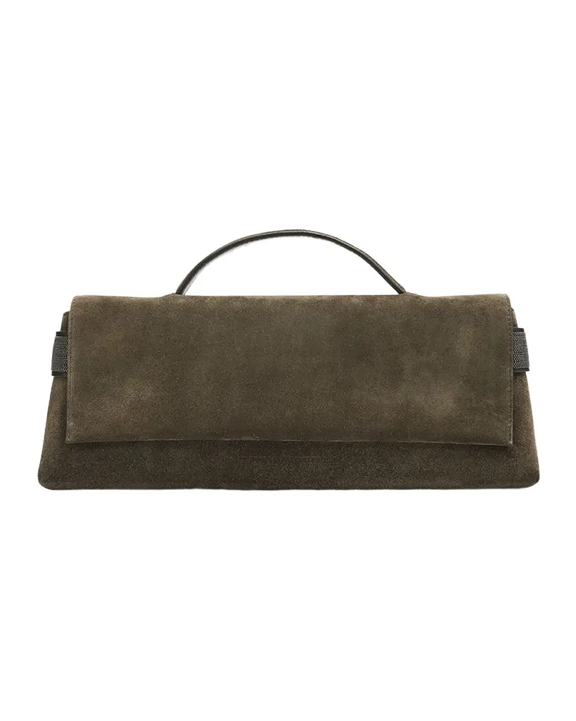 Essence Suede Top-Handle Bag