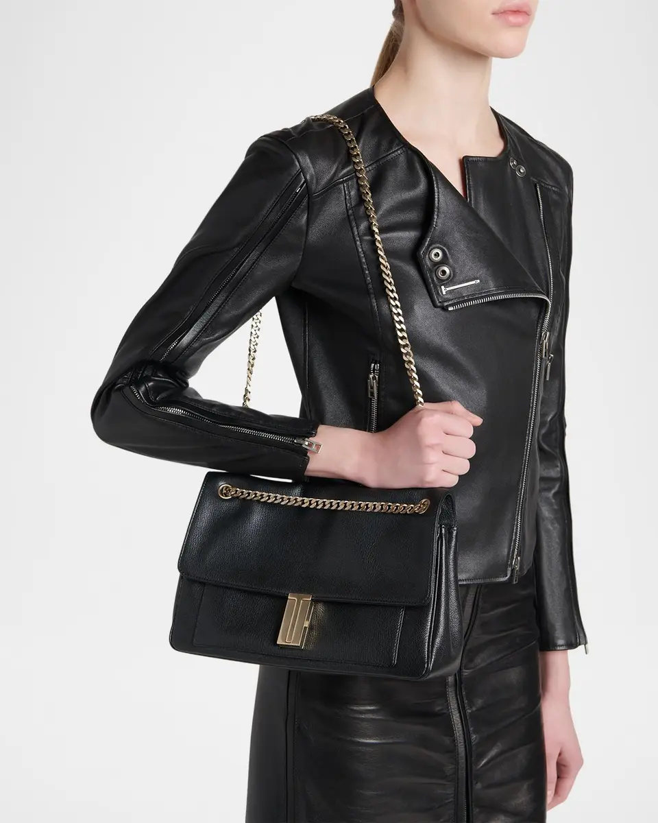 Tom Ford Mia T-Clasp Leather Shoulder Bag | Thumbnail 2