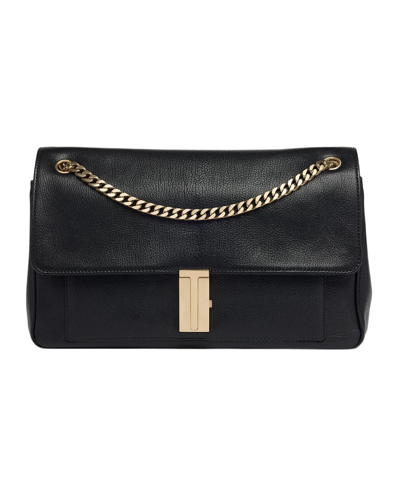 Tom Ford Mia T-Clasp Leather Shoulder Bag