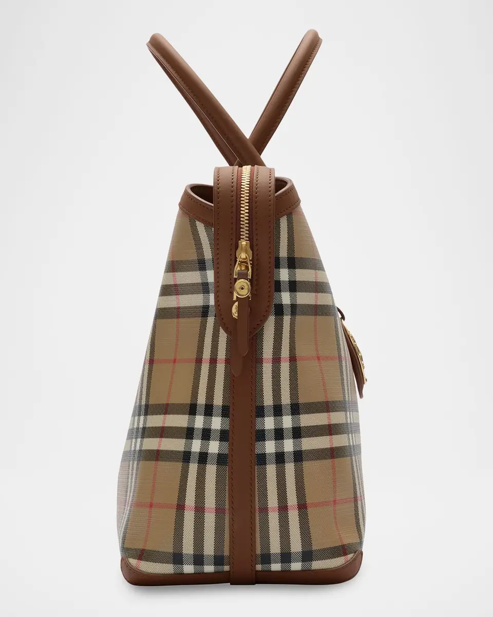 Burberry Medium Check Zip Tote Bag | Thumbnail 6 Burberry Medium Check Zip Tote Bag | Thumbnail 6