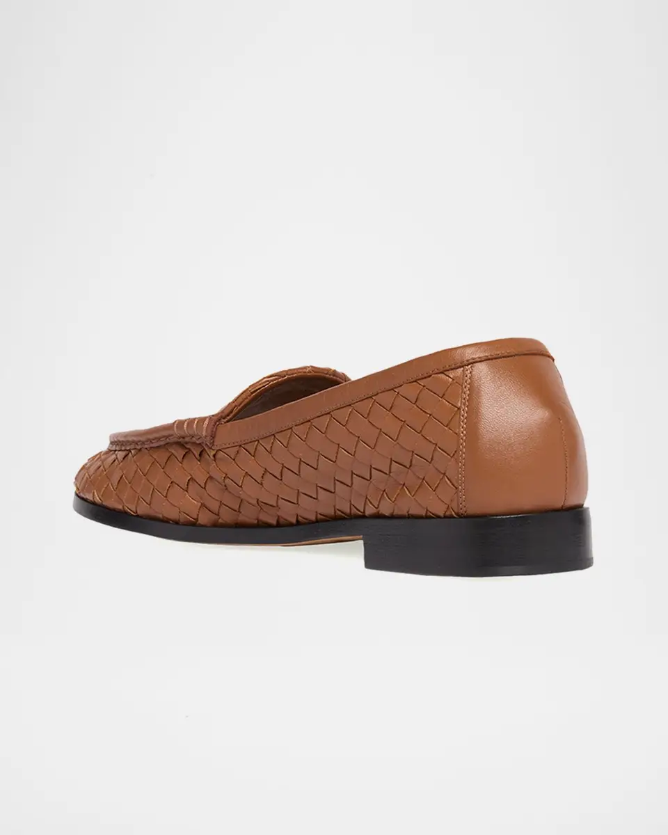 Bottega Veneta Men's Silenzio Intrecciato Napa Leather Loafers | Thumbnail 4 Bottega Veneta Men's Silenzio Intrecciato Napa Leather Loafers | Thumbnail 4