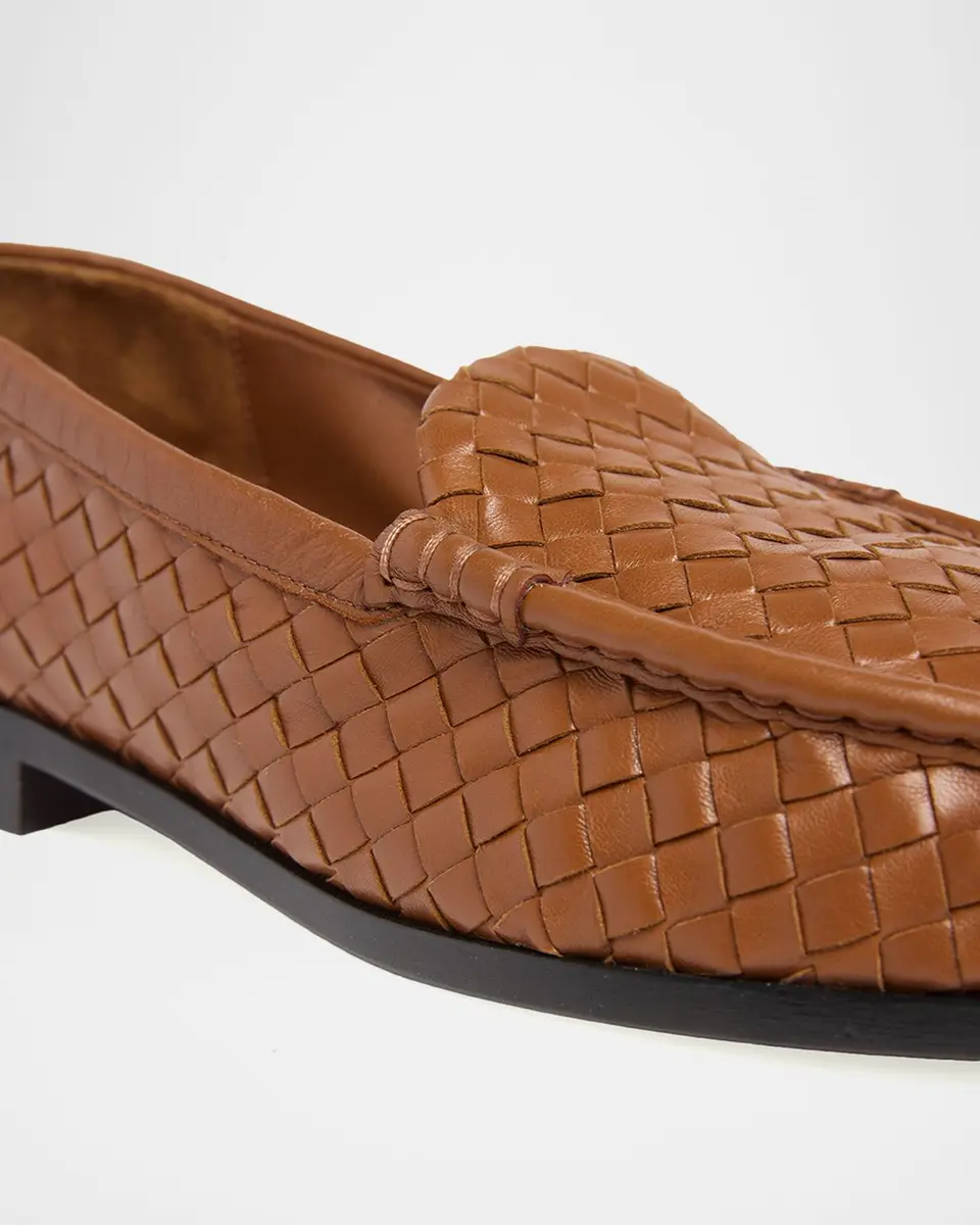 Bottega Veneta Men's Silenzio Intrecciato Napa Leather Loafers | Thumbnail 5 Bottega Veneta Men's Silenzio Intrecciato Napa Leather Loafers | Thumbnail 5